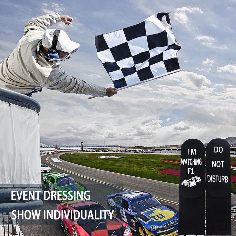 1 Pair Funny Socks Men,Formula 1 Gifts for Men F1