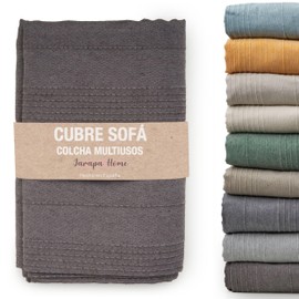 Summer Bedspread and Multi-Purpose Bedspread for Sofas, White Bedspreads, Multi-Purpose Blanket, Sofa Cover, Durable and Quality Fabric, Made in Spain (Brown, 140 x 180 cm)