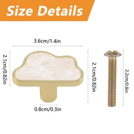 MOROBOR Decorative Cloud Kitchen Cabinet Knobs, 4 Pack Creative Dresser Drawer Pulls Furniture Cupboard Door Pull Handles Single Hole Zinc Alloy Knobs Furniture Accessories