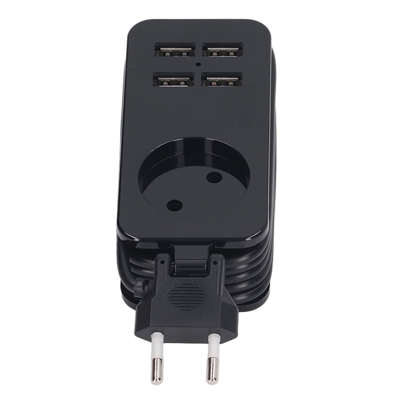 Power Strip 1200W 10A Fireproof Adapter with 4 USB Port