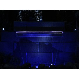 Köhko Alberta Waterfall 15 - 150 cm Stainless Steel V2A Matte Aquafall Water Feature, 20 cm