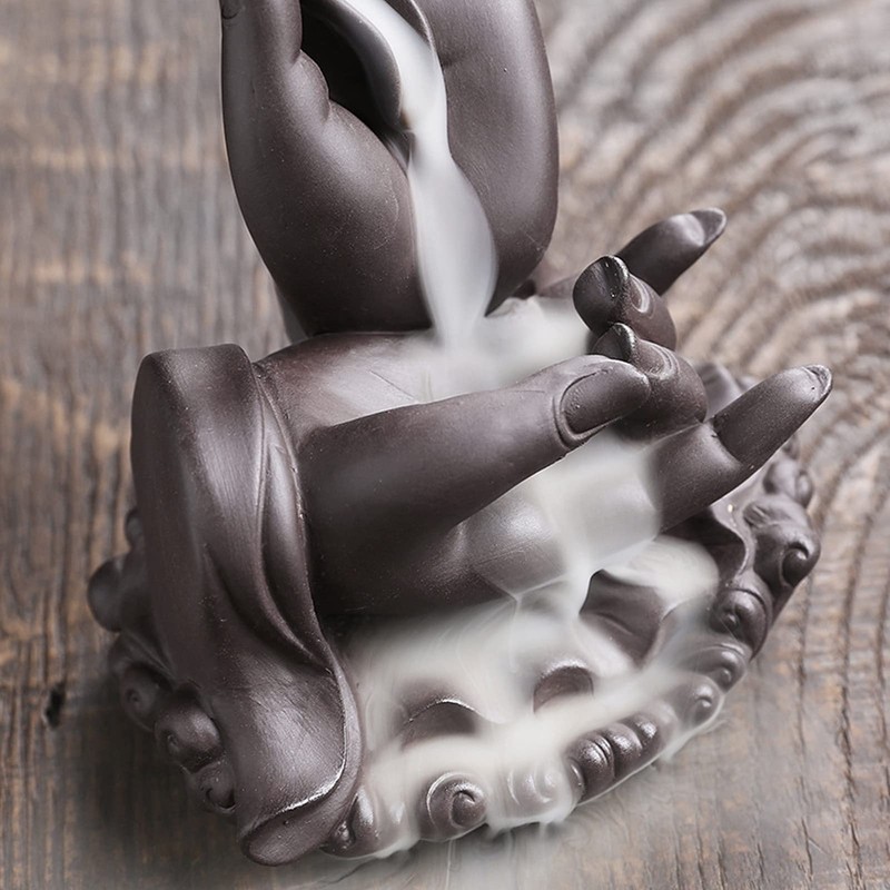 Fyearfly Buddha Hand Waterfall Incense Burners Smoke Waterfall Medium Backflow