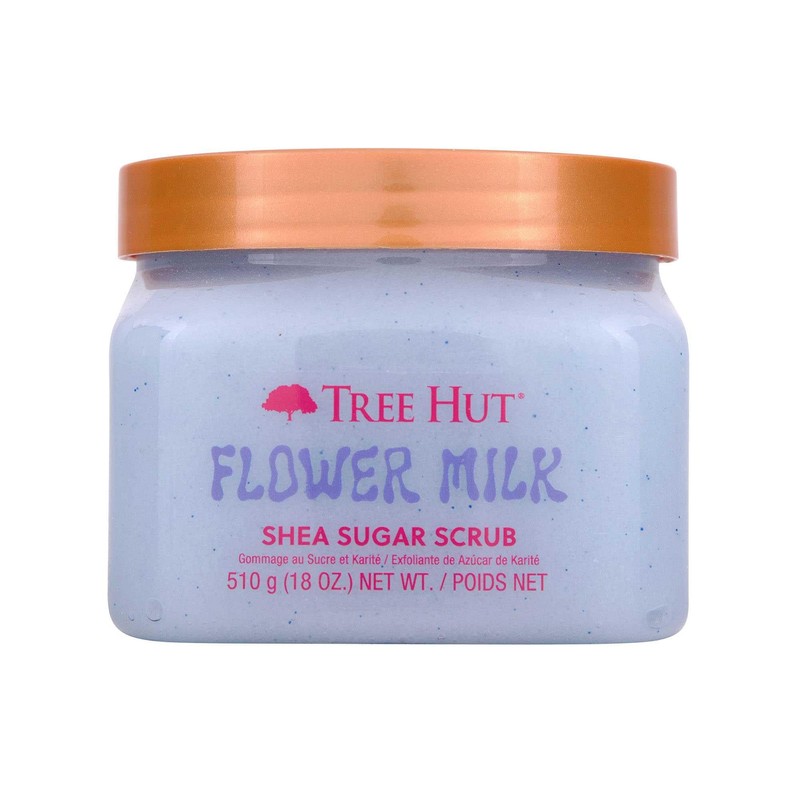 TREE HUT, Flower Milk Shea Sugar Scrub, Exfoliante Corporal de