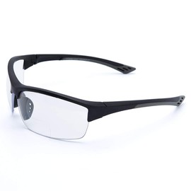 VITENZI Bifocal Safety Glasses with Readers TR90 Wrap Around Sport Magnifying Safety Reading Protective Goggles Chieti in Black 1.50