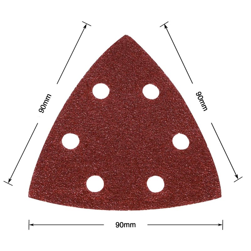 Multi Tool Triangle Sanding Pads, 60 pieces 90mm Detail Sander