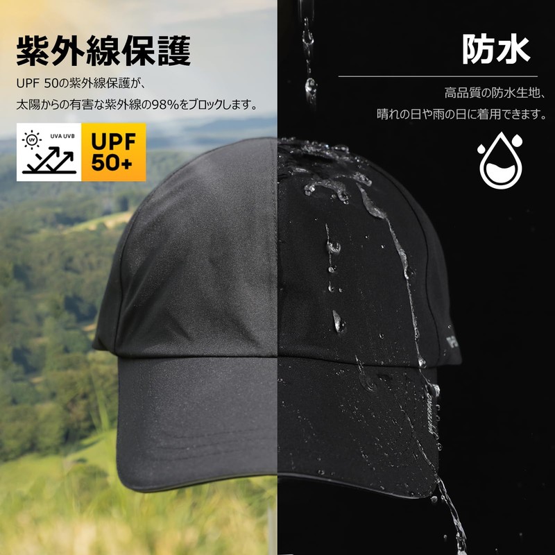 TOP-EX Men's Cap, Large Size, Baseball Hat, Waterproof, Women's, Men's,