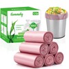 Hommaly 1.2 Gallon 240 pcs Small Pink Trash Bags, Strong