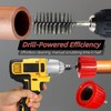 PokShow Copper Pipe Cleaner Set for Power Drill, Includes 3