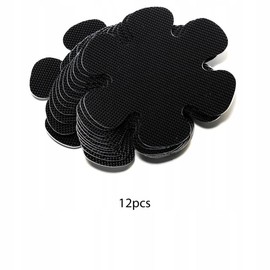 Grip Shop Non-Slip Stickers for Bathtub, Shower, Stairs, Swimming Pool Protection Flower 10 cm Pack of 12 Black