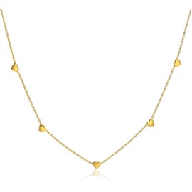 GARGANTILLA MUJER ORO 18K, Joyería para Mujer, Collares y Accesorios para mujer de Corazón, Cadena de oro Elegante, Regalos para Mujer, Cumpleaños, Mamá, Novia.