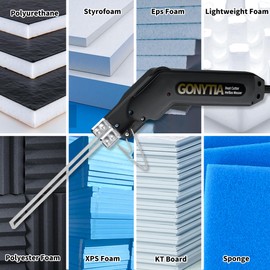 Gonytia Hot Knife Foam Cutter, Innovative Pro Styrofoam Cutting Tool Kit with Foldable Safety Stand, Electric 200W Hot Knife with 4 Blades for PP, EPS, XPS, EVA, EPE, PU, KT Board, Sponge (KD-5)