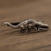 MENDEPOT Brush Gunmetal Animal Crocodile Tie Clip With Box Dinosaur