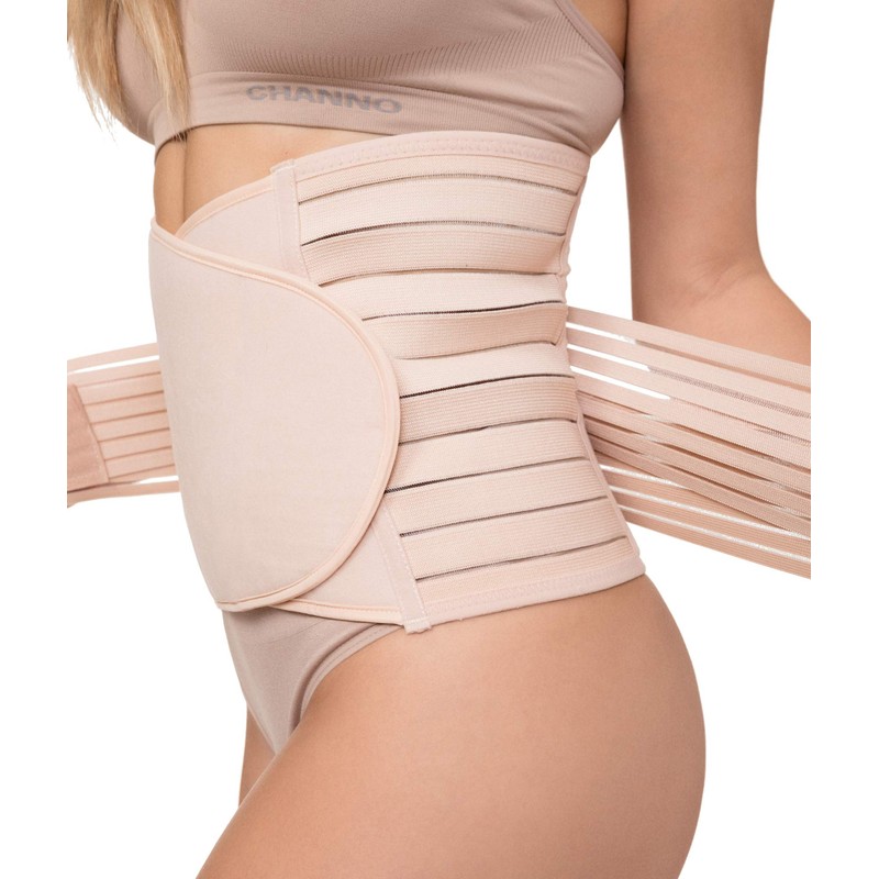 Channo Men's Women's Double Fit Strong Back Belt, Beige (vison).