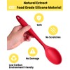 HSDJLXZ 4 Pcs Large Mixing Spoon Silicone Cooking Spoons Colored
