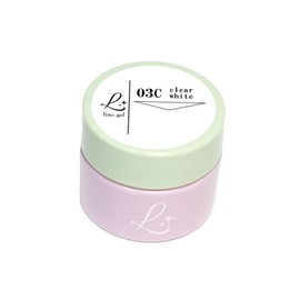 LinoGel Reno Gel Color Gel Nail Made in Japan, Cosmetics Registration, 0.2 oz (5 g), Compatible with LED/UV Light, 03C, Clear White, Professional Nail