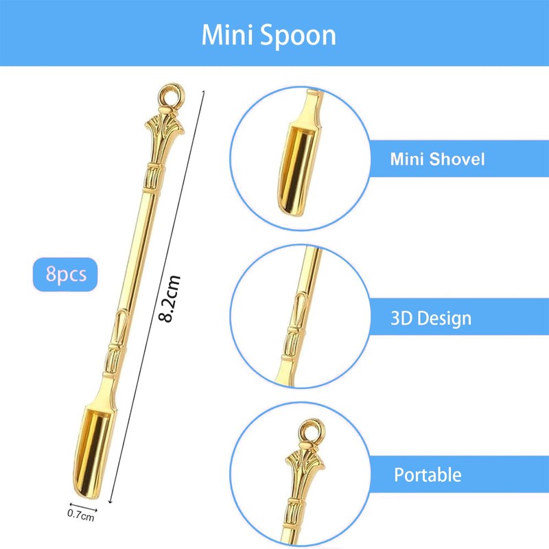 Lyvixora 8 PCS Mini Measuring Spoon Set - Small Zinc