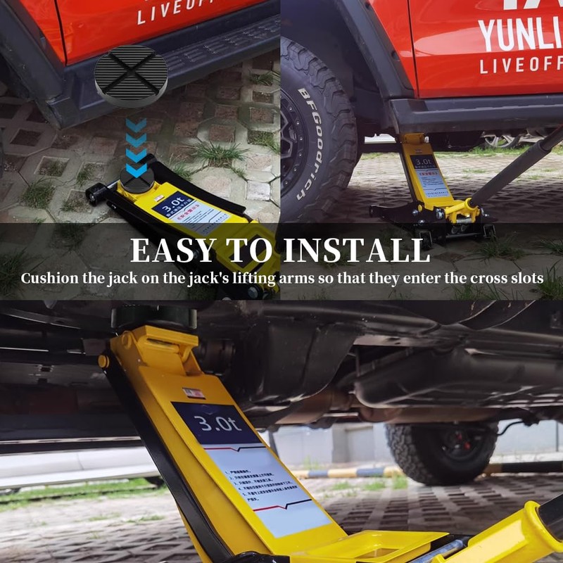 Rubber Floor Jack Extension,Increase Friction and Stability of Jack Pads