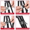 6 x Clamp Lock Straps, Lashing Straps, for up to