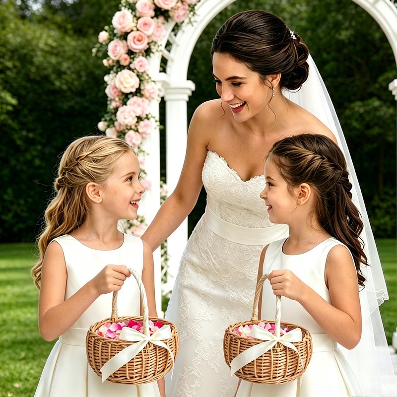 Flower Girl Baskets Wicker Basket Rustic Wicker Picnic Basket with