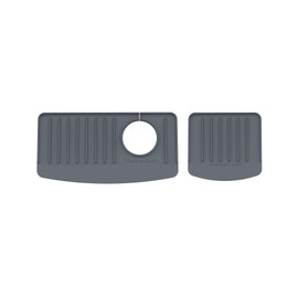WeatherTech FaucetMat Duo - Protect Your Kitchen & Bathroom Countertops - Dark Grey/Slate