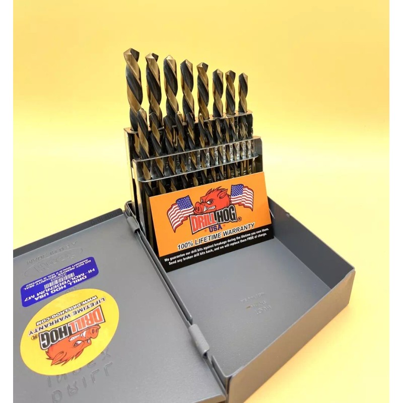 Drill Hog 21 Pc Left Hand Drill Bit Set Reverse