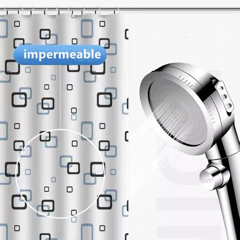 CACTUS ARCOIRIS Cortina Ducha Baño Tela Peva Larga 180cm Impermea