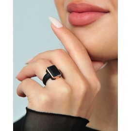 Rinfit Women's Silicone Rings - Anniversary Ring or Promise Ring for Her - Emerald Rubber Wedding Bands - Pack O, Size 6