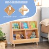 Costzon Toy Organizers and Storage with Bookshelf, 5 Cubbies Wooden