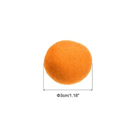 PATIKIL Wool Felt Balls Beads Wool Felting Woolen Fabric 3cm 30mm Orange for Home Crafts Handcrafts Project DIY Pack of 10