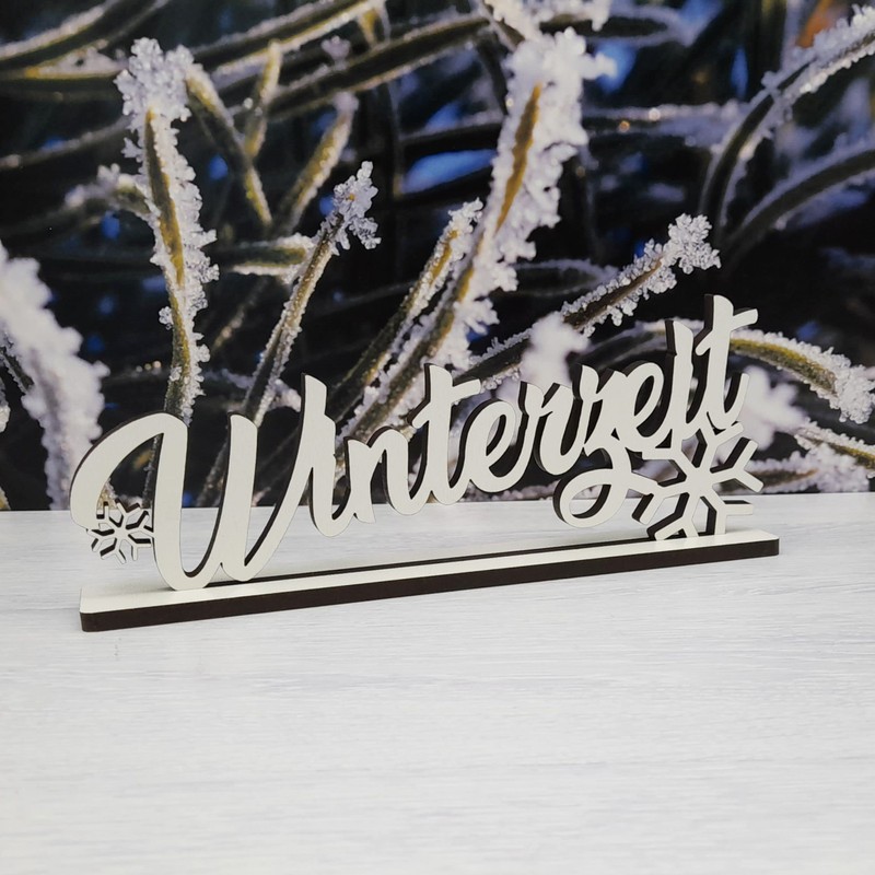 Melis Winter Time Decorative Lettering - Wooden Christmas Decoration in