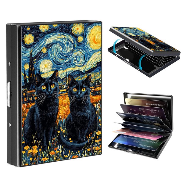 FXIANGWL Metal Wallet Mini Credit Card Wallet RFID Blocking Slim