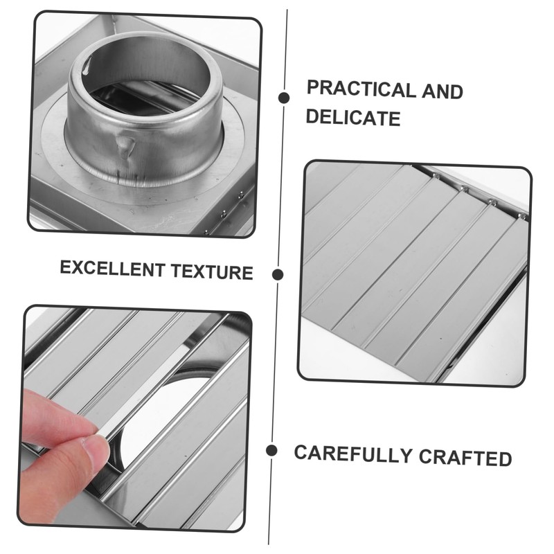 TEHAUX Stainless Steel Vent Grille with Adjustable Louvers Rainproof Wall