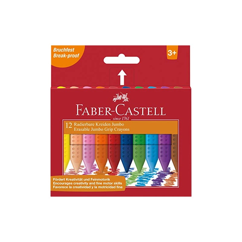 Faber-Castell Crayones Jumbo de Agarre Ergonómicos (Paquete de 12)