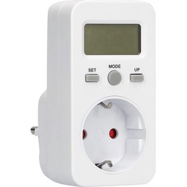as - Schwabe Energy Cost Meter to Reduce Energy Consumption - 4-Digit Display - Power Consumption Meter - Electricity Meter for Socket - 230 V/16 A - IP20, 24052