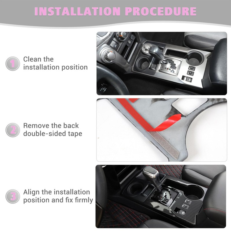 JeCar for 4Runner Interior Trim Carbon Fiber Center Console Gear