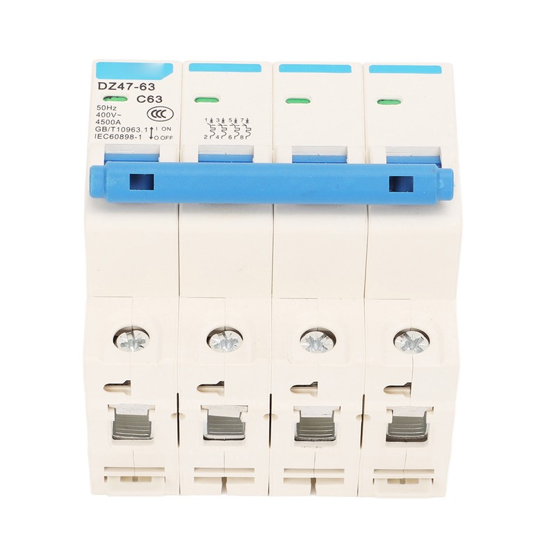 Circuit Breaker 4P MCB DIN Rail Mount Protection Switch 400V