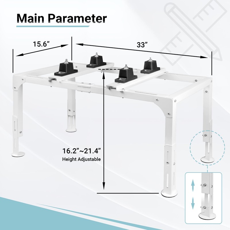 Eastrexon Mini Split Ground Stand, Adjustable Anti-Vibration Mini Split Stand