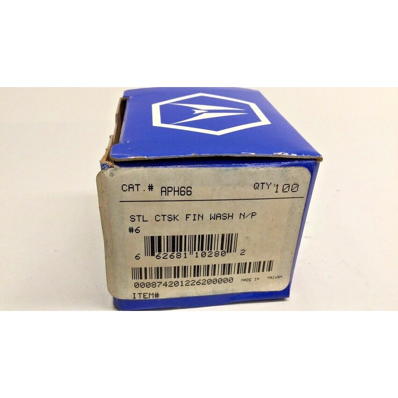 Washer APH66-100 Countersunk #6 Finishing Washer (Pack of 100) Nickel