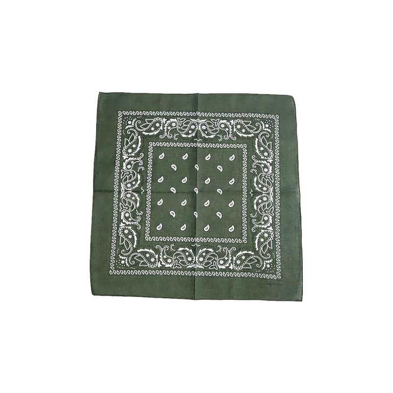 Fosys Bandana, 100% Cotton, Cashew Nut Pattern, 21.7 x 21.7