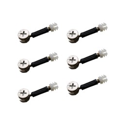 Lpdphanxfkx Furniture Cam Fitting with Dowel, 3-in-1 Hardware Connectors Furniture Side Connecting Pre-Inserted Nut Screw Eccentric Wheel - Pack of 50
