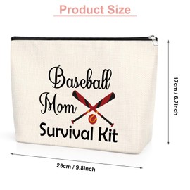 Baseball Player Gift for Women Baseball Makeup Bag Baseball Coach Team Gifts Baseball Theme Gifts for Women Appreciation Christmas Retirement Birthday Presents for Baseball Player Travel Makeup Bag
