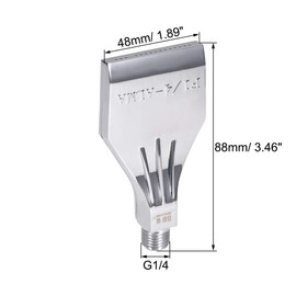 sourcing map Flat Nozzle G1/4 Male Thread Aluminum Alloy Air Blow Off Flat Jet Nozzle