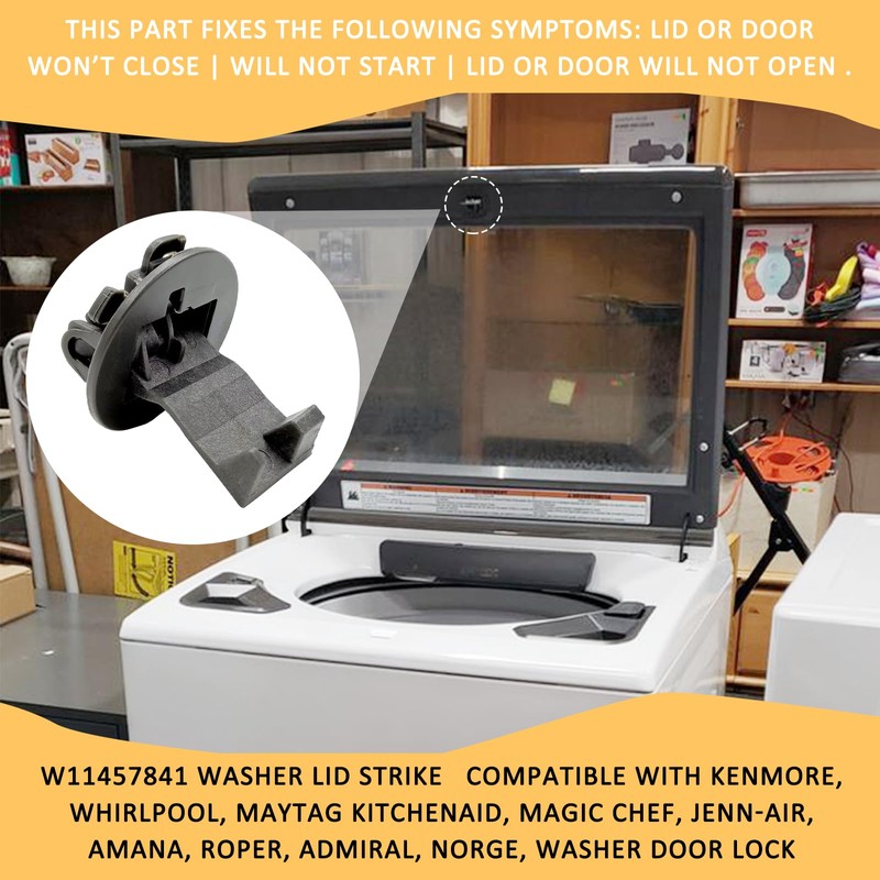 （2PK) For Whirlpool Maytag Kenmore W11457841 W11091027 Washer Lid Strike