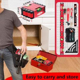 Valentines Day Gifts for Him, Foldable Leveler Tool, Dobetter 28-Inch 5 Sections Box Level with 45°/90°/180°Bubbles, Magnetic Level for Carpenters, Woodworkers, Fabricators