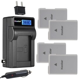 Kastar 4-Pack EN-EL14a Battery and LCD AC Charger Compatible with Nikon BG-2F 905-19021-00000-01, D3400, BG-2V 905-19050-00000-01, D5100/D5200/D5300, BG-2G 905-19023-00000-01, D5500/D5600 Battery Grip