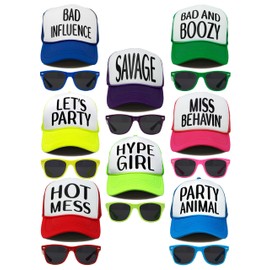 Funky Junque Boujee Hat Retro Trucker Hats for Women, Adjustable Mesh Snapback, Spring Break Girls Trip Hats 2024-10 - Boujee Pack