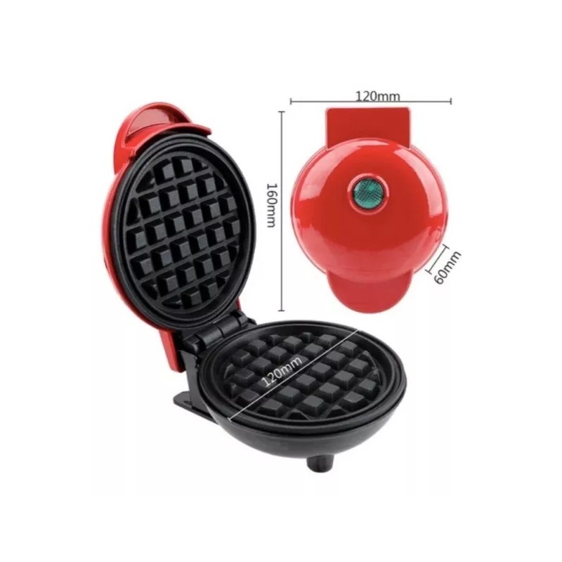 Molin Dollins Mini Waflera Eléctrica Redonda Máquinas Waffles