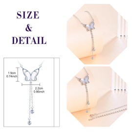 feilok butterfly Necklace For Women shell Tassel Necklaces for Women 925 Sterling Silver Pendant Necklace
