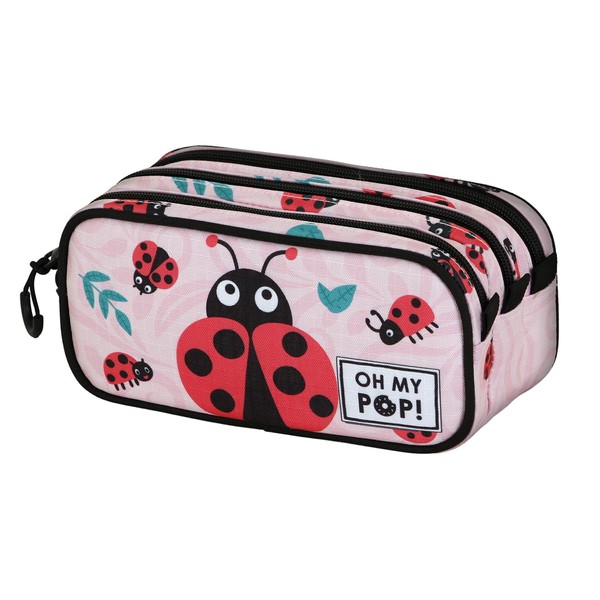 Oh My Pop! Ladybug Fan Trick Pencil Case 2.2, Pink,