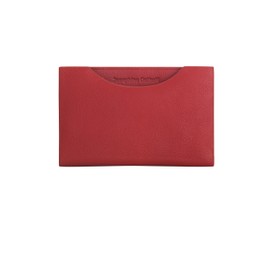 Josephine Osthoff Hamburg Flat Wallet Genuine Leather with RFID Protection, cherry, purse